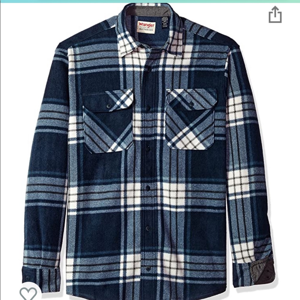 Wrangler Men's LongSleeve HeavyWeight Fleece Shirt